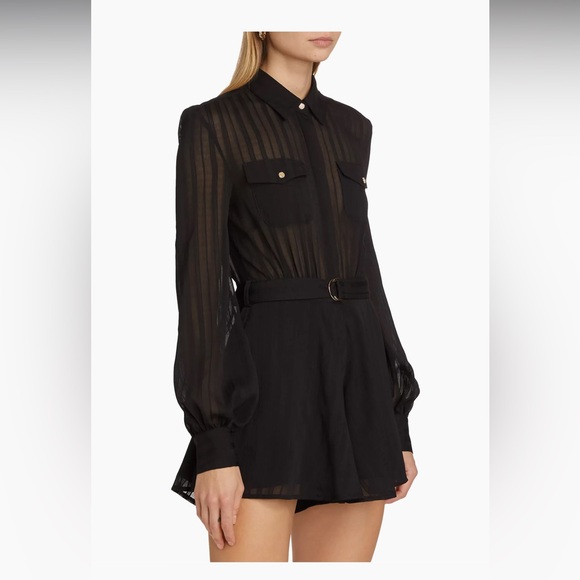 NWT generation love Pinstripe Voile Saia Romper - Picture 5 of 16